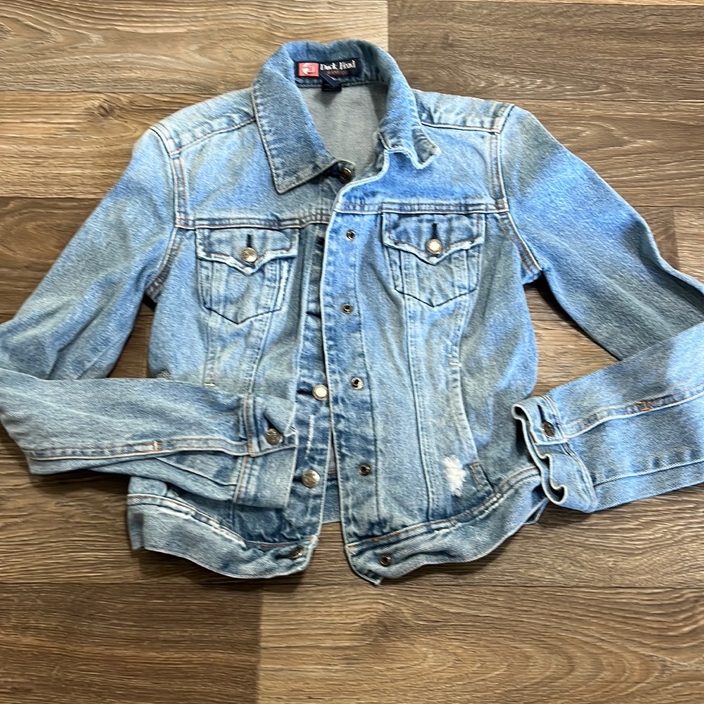 Vintage Duck Head jeans denim jacket juniors womens ladies size small s